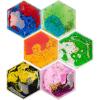 imageArt3d Hexagon Sensory Fidget Liquid Motion Tiles for Kids Toddler Teens  Interactive Soft Gel Liquid Play Mats for Home Schools Playrooms MultiPack of 3 TilesMulticoloured  Style 5