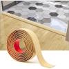 imageArt3d Self Adhesive Vinyl Floor Transition Strip Laminate Floor Strip Floor Flat Divider Strip for Joining Floor Gaps Carpet Threshold Transition Floor Tiles 10 FT 157in WhiteWashedAspen Yellow
