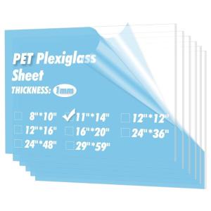 imageArt3d 2 Pack 18quot Thick Plexiglass Sheets  36quot x 24quot PET Clear Acrylic Sheets for Art Design Craft Projects Signs DIY in Home Wedding Festival Party Office and More11 x 14  1mm Thick