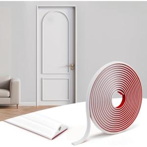 imageArt3d 30Ft Flexible Peel and Stick Crown Molding Trim SelfAdhesive Panel Moulding Dcor Lines for Wall Door Cabinet Frame Mirror Window Borders ampamp Home DIY WhiteWhite
