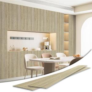imageArt3d 4Pack GlueOn Herringbone Wainscoting Panel for Interior Wall Decor  104 x 12 Inch Polystyrene Ultralight Slim Slat Wall Panels for Living Room Bedroom MahoganyOak