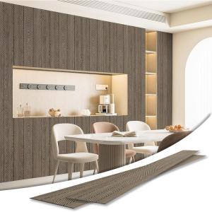 imageArt3d 4Pack GlueOn Herringbone Wainscoting Panel for Interior Wall Decor  104 x 12 Inch Polystyrene Ultralight Slim Slat Wall Panels for Living Room Bedroom MahoganyMahogany