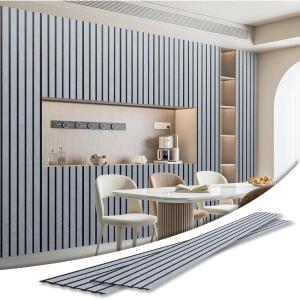 imageArt3d 4Pack GlueOn Herringbone Wainscoting Panel for Interior Wall Decor  104 x 12 Inch Polystyrene Ultralight Slim Slat Wall Panels for Living Room Bedroom MahoganySlate