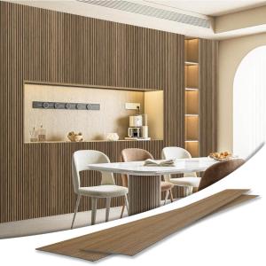 imageArt3d 4Pack GlueOn Herringbone Wainscoting Panel for Interior Wall Decor  104 x 12 Inch Polystyrene Ultralight Slim Slat Wall Panels for Living Room Bedroom MahoganyFine Bar Rosewood