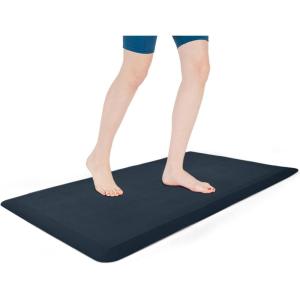 imageArt3d Anti Fatigue Mat  12 Inch Cushioned Kitchen Mat Comfort ampamp Non Slip Cushion for Standing Desk Office or Garage Floor 173quotx28quot BlackMajolica Blue