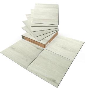 imageArt3d Peel and Stick Vinyl Floor Tiles 30Pack 12 x 12 inch Self Adhesive Waterproof Flooring Wood Planks for Kitchen Dining Room Bedrooms Cover 30 Sq Ft Light Brown AshWhiteWashed