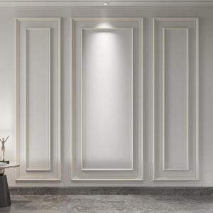 imageArt3d Premade Bilinear Frame Accent Molding Set PreCut Decorative Wainscoting Panel for Home Dcor ReadytoAssemble GlueOn Wall Trim for Living Room Bedroom Corridor 3 Whole Bilinear FrameWhite  Style 2