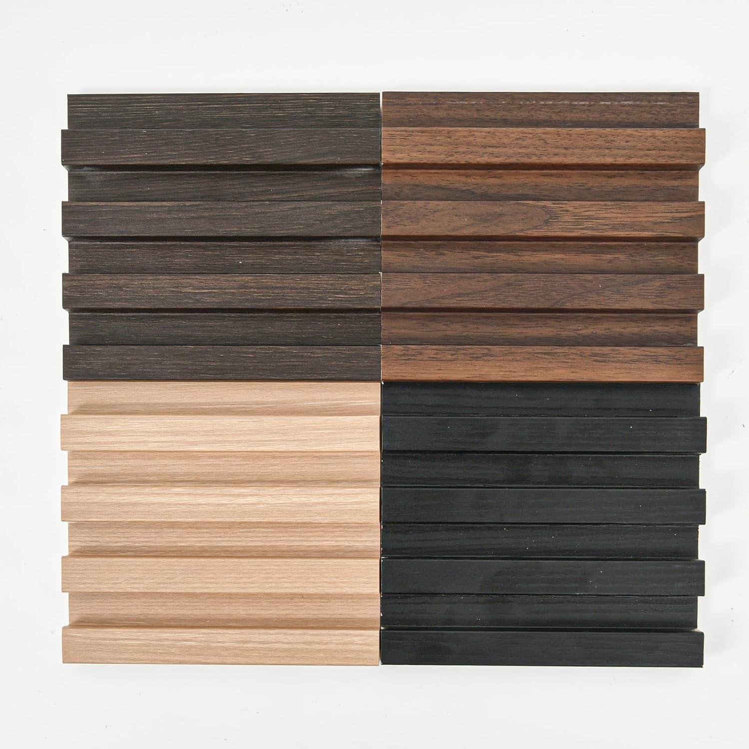 imageArt3d Slat Wood Wall Paneling for Interior and Ceiling Decoration  Pack of 4pcs  1pc EndTrim Size 108 x 57in OakSample