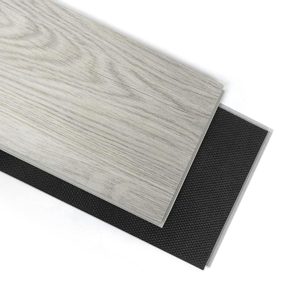 imageArt3d 48quot x 72quot SPC ClickLock Floating Floor Tiles 24 Sq Ft 10Pack Luxury Wood Look Flooring for Indoor Use Waterproof ampamp FireResistant Warm BrownAsh