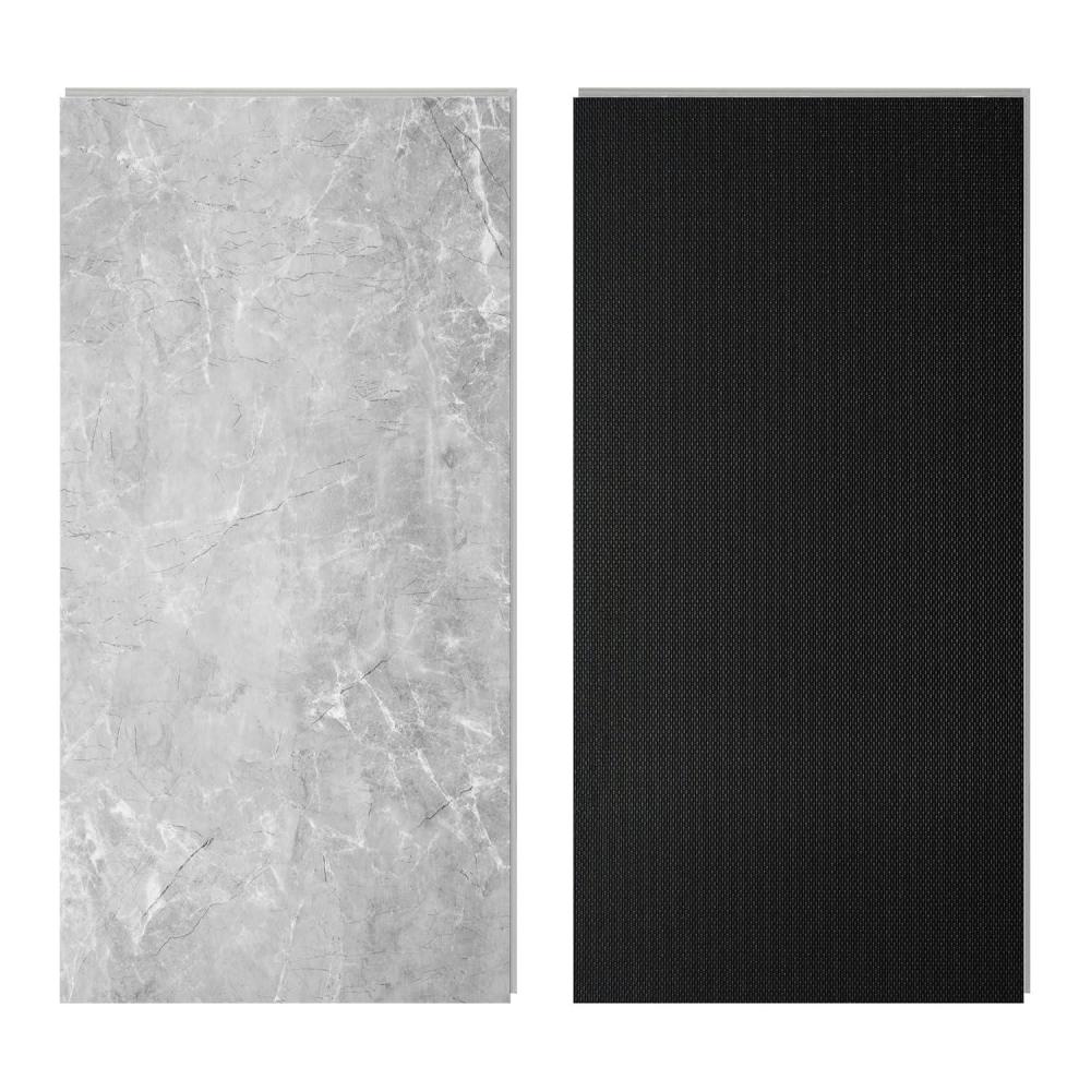 imageArt3d 48quot x 72quot SPC ClickLock Floating Floor Tiles 24 Sq Ft 10Pack Luxury Wood Look Flooring for Indoor Use Waterproof ampamp FireResistant Warm BrownGraphite