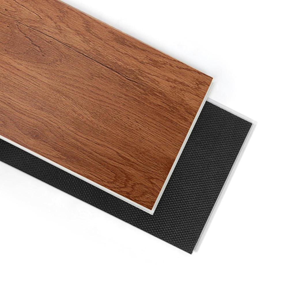 imageArt3d 48quot x 72quot SPC ClickLock Floating Floor Tiles 24 Sq Ft 10Pack Luxury Wood Look Flooring for Indoor Use Waterproof ampamp FireResistant Warm BrownMaple