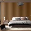 imageArt3d 4Pack 945 x 79 inch Acoustic Wood Slat Wall Panels for Interior Decor 3D Fluted Sound Absorbing Wood Paneling for Accent Wall Ceiling Kitchen Living Room Bedroom Office Warm TeakTeak
