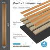 imageArt3d 4Pack 945 x 79 inch Acoustic Wood Slat Wall Panels for Interior Decor 3D Fluted Sound Absorbing Wood Paneling for Accent Wall Ceiling Kitchen Living Room Bedroom Office Warm TeakWarm Teak