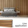 imageArt3d 4Pack 945 x 79 inch Acoustic Wood Slat Wall Panels for Interior Decor 3D Fluted Sound Absorbing Wood Paneling for Accent Wall Ceiling Kitchen Living Room Bedroom Office Warm TeakWarm Teak