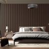 imageArt3d 4Pack 945 x 79 inch Acoustic Wood Slat Wall Panels for Interior Decor 3D Fluted Sound Absorbing Wood Paneling for Accent Wall Ceiling Kitchen Living Room Bedroom Office Warm TeakDark Walnut
