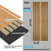 imageArt3d 4Pack 945 x 79 inch Acoustic Wood Slat Wall Panels for Interior Decor 3D Fluted Sound Absorbing Wood Paneling for Accent Wall Ceiling Kitchen Living Room Bedroom Office Warm TeakTeak