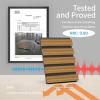 imageArt3d 4Pack 945 x 79 inch Acoustic Wood Slat Wall Panels for Interior Decor 3D Fluted Sound Absorbing Wood Paneling for Accent Wall Ceiling Kitchen Living Room Bedroom Office Warm TeakTeak