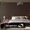 imageArt3d 4Pack 945 x 79 inch Acoustic Wood Slat Wall Panels for Interior Decor 3D Fluted Sound Absorbing Wood Paneling for Accent Wall Ceiling Kitchen Living Room Bedroom Office Warm TeakDark Walnut