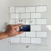 imageArt3d Backsplash Tile for Kitchen Peel and Stick 10Sheet Stick on Subway Tiles for Kitchem Bathroom Back Splashes 12quotx12quot Warm White with Gray Grout