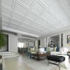 imageArt3d Drop Ceiling Tiles 48x24 Decorative PVC Ceiling Panels Waterproof Rustproof and Durable 12Pack Glue Down Rectangular BlackSquare White