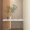 imageArt3d Slat Wood Wall Paneling for Interior and Ceiling Decoration  Pack of 4pcs  1pc EndTrim Size 108 x 57in OakAshtree