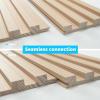 imageArt3d Slat Wood Wall Paneling for Interior and Ceiling Decoration  Pack of 4pcs  1pc EndTrim Size 108 x 57in OakAshtree