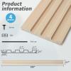 imageArt3d Slat Wood Wall Paneling for Interior and Ceiling Decoration  Pack of 4pcs  1pc EndTrim Size 108 x 57in OakAshtree