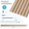 imageArt3d Slat Wood Wall Paneling for Interior and Ceiling Decoration  Pack of 4pcs  1pc EndTrim Size 108 x 57in OakBeaded Ashtree