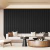 imageArt3d Slat Wood Wall Paneling for Interior and Ceiling Decoration  Pack of 4pcs  1pc EndTrim Size 108 x 57in OakBeaded Black