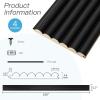 imageArt3d Slat Wood Wall Paneling for Interior and Ceiling Decoration  Pack of 4pcs  1pc EndTrim Size 108 x 57in OakBeaded Black