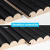 imageArt3d Slat Wood Wall Paneling for Interior and Ceiling Decoration  Pack of 4pcs  1pc EndTrim Size 108 x 57in OakBeaded Black
