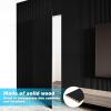 imageArt3d Slat Wood Wall Paneling for Interior and Ceiling Decoration  Pack of 4pcs  1pc EndTrim Size 108 x 57in OakBeaded Black