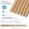 imageArt3d Slat Wood Wall Paneling for Interior and Ceiling Decoration  Pack of 4pcs  1pc EndTrim Size 108 x 57in OakBeaded Oak