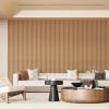 imageArt3d Slat Wood Wall Paneling for Interior and Ceiling Decoration  Pack of 4pcs  1pc EndTrim Size 108 x 57in OakBeaded Oak