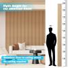 imageArt3d Slat Wood Wall Paneling for Interior and Ceiling Decoration  Pack of 4pcs  1pc EndTrim Size 108 x 57in OakBeaded Oak