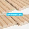 imageArt3d Slat Wood Wall Paneling for Interior and Ceiling Decoration  Pack of 4pcs  1pc EndTrim Size 108 x 57in OakBeaded Oak