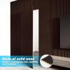 imageArt3d Slat Wood Wall Paneling for Interior and Ceiling Decoration  Pack of 4pcs  1pc EndTrim Size 108 x 57in OakBeaded Smoked Oak