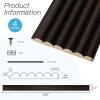 imageArt3d Slat Wood Wall Paneling for Interior and Ceiling Decoration  Pack of 4pcs  1pc EndTrim Size 108 x 57in OakBeaded Smoked Oak