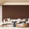 imageArt3d Slat Wood Wall Paneling for Interior and Ceiling Decoration  Pack of 4pcs  1pc EndTrim Size 108 x 57in OakBeaded Walnut