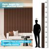 imageArt3d Slat Wood Wall Paneling for Interior and Ceiling Decoration  Pack of 4pcs  1pc EndTrim Size 108 x 57in OakBeaded Walnut