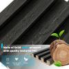 imageArt3d Slat Wood Wall Paneling for Interior and Ceiling Decoration  Pack of 4pcs  1pc EndTrim Size 108 x 57in OakBlack