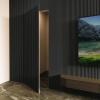 imageArt3d Slat Wood Wall Paneling for Interior and Ceiling Decoration  Pack of 4pcs  1pc EndTrim Size 108 x 57in OakBlack