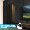 imageArt3d Slat Wood Wall Paneling for Interior and Ceiling Decoration  Pack of 4pcs  1pc EndTrim Size 108 x 57in OakBlack