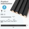 imageArt3d Slat Wood Wall Paneling for Interior and Ceiling Decoration  Pack of 4pcs  1pc EndTrim Size 108 x 57in OakBlack