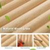imageArt3d Slat Wood Wall Paneling for Interior and Ceiling Decoration  Pack of 4pcs  1pc EndTrim Size 108 x 57in OakNatural WoodSemiCylinder