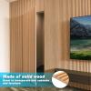 imageArt3d Slat Wood Wall Paneling for Interior and Ceiling Decoration  Pack of 4pcs  1pc EndTrim Size 108 x 57in OakOak