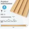 imageArt3d Slat Wood Wall Paneling for Interior and Ceiling Decoration  Pack of 4pcs  1pc EndTrim Size 108 x 57in OakOak