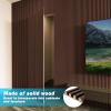 imageArt3d Slat Wood Wall Paneling for Interior and Ceiling Decoration  Pack of 4pcs  1pc EndTrim Size 108 x 57in OakSmoked Oak