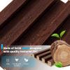 imageArt3d Slat Wood Wall Paneling for Interior and Ceiling Decoration  Pack of 4pcs  1pc EndTrim Size 108 x 57in OakWalnut