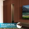 imageArt3d Slat Wood Wall Paneling for Interior and Ceiling Decoration  Pack of 4pcs  1pc EndTrim Size 108 x 57in OakWalnut
